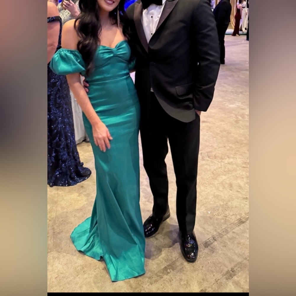Emerald green gown